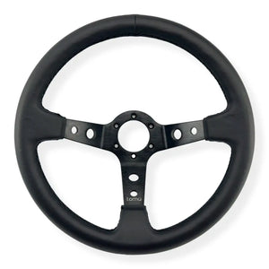 Tomu Ebisu Black Spoke with Black Leather Steering Wheel