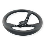 Tomu Ebisu Black Spoke with Black Leather Steering Wheel