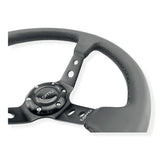 Tomu Ebisu Black Spoke with Black Leather Steering Wheel