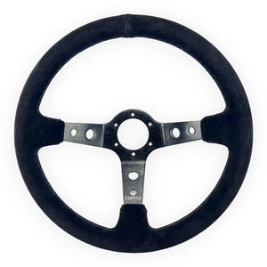 Tomu Ebisu Black Spoke with Black Suede Steering Wheel