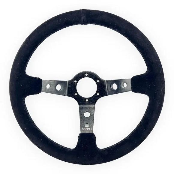 Tomu Ebisu Black Spoke with Black Suede Steering Wheel