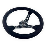 Tomu Ebisu Black Spoke with Black Suede Steering Wheel