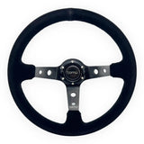 Tomu Ebisu Black Spoke with Black Suede Steering Wheel