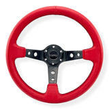 Tomu Ebisu Black Spoke with Red Leather Steering Wheel