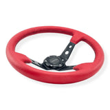 Tomu Ebisu Black Spoke with Red Leather Steering Wheel