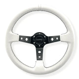 Tomu Ebisu Black Spoke with White Leather Steering Wheel