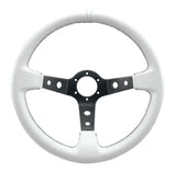 Tomu Ebisu Black Spoke with White Leather Steering Wheel