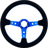 Tomu Ebisu Blue Spoke with Black Suede Steering Wheel