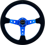 Tomu Ebisu Blue Spoke with Black Suede Steering Wheel