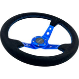 Tomu Ebisu Blue Spoke with Black Suede Steering Wheel