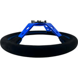 Tomu Ebisu Blue Spoke with Black Suede Steering Wheel