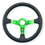 Tomu Ebisu Green Spoke with Black Leather Steering Wheel