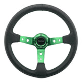 Tomu Ebisu Green Spoke with Black Leather Steering Wheel