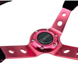 Tomu Ebisu Pink Spoke with Black Suede Steering Wheel