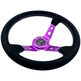 Tomu Ebisu Purple Spoke with Black Suede Steering Wheel