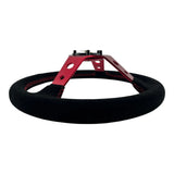 Tomu Ebisu Red Spoke with Black Suede Steering Wheel