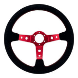 Tomu Ebisu Red Spoke with Black Suede Steering Wheel