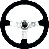 Tomu Ebisu Silver Spoke with Black Suede Steering Wheel