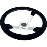 Tomu Ebisu Silver Spoke with Black Suede Steering Wheel