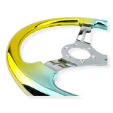 Tomu Gold & Green Chrome with Chrome Spoke Steering Wheel