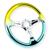 Tomu Gold & Green Chrome with Chrome Spoke Steering Wheel