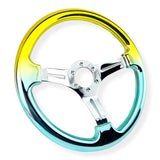 Tomu Gold & Green Chrome with Chrome Spoke Steering Wheel