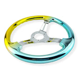 Tomu Gold & Green Chrome with Chrome Spoke Steering Wheel