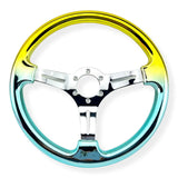 Tomu Gold & Green Chrome with Chrome Spoke Steering Wheel