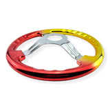 Tomu Gold and Red Chrome with Chrome Spoke Steering Wheel