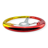 Tomu Gold and Red Chrome with Chrome Spoke Steering Wheel