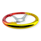 Tomu Gold and Red Chrome with Chrome Spoke Steering Wheel