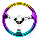 Tomu Gold, Pink & Blue Chrome with Chrome Spoke Steering Wheel