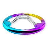 Tomu Gold, Pink & Blue Chrome with Chrome Spoke Steering Wheel