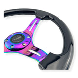 Tomu Hakone Gloss Black with Neo Chrome Spoke Steering Wheel