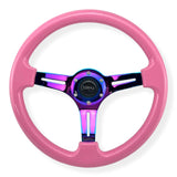 Tomu Hakone Gloss Pink with Neo Chrome Spoke Steering Wheel