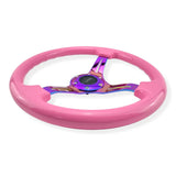 Tomu Hakone Gloss Pink with Neo Chrome Spoke Steering Wheel