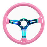 Tomu Hakone Gloss Pink with Neo Chrome Spoke Steering Wheel