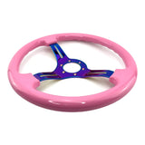 Tomu Hakone Gloss Pink with Neo Chrome Spoke Steering Wheel