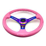 Tomu Hakone Gloss Pink with Neo Chrome Spoke Steering Wheel