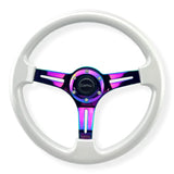 Tomu Hakone Gloss White with Neo Chrome Spoke Steering Wheel