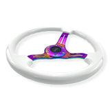 Tomu Hakone Gloss White with Neo Chrome Spoke Steering Wheel