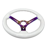 Tomu Hakone Gloss White with Neo Chrome Spoke Steering Wheel