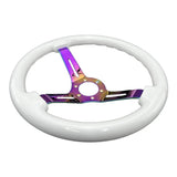 Tomu Hakone Gloss White with Neo Chrome Spoke Steering Wheel