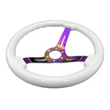 Tomu Hakone Gloss White with Neo Chrome Spoke Steering Wheel