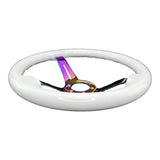 Tomu Hakone Gloss White with Neo Chrome Spoke Steering Wheel