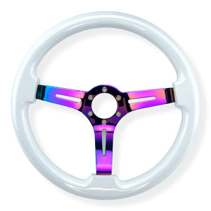 Tomu Okayama Snow White Steering Wheel