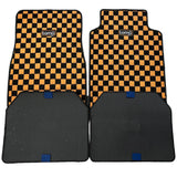 Tomu Orange Checker Floor Mats