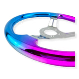 Tomu Pink and Blue Chrome with Chrome Spoke Steering Wheel