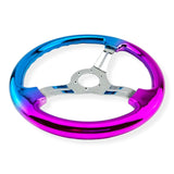 Tomu Pink and Blue Chrome with Chrome Spoke Steering Wheel