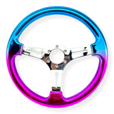 Tomu Pink and Blue Chrome with Chrome Spoke Steering Wheel